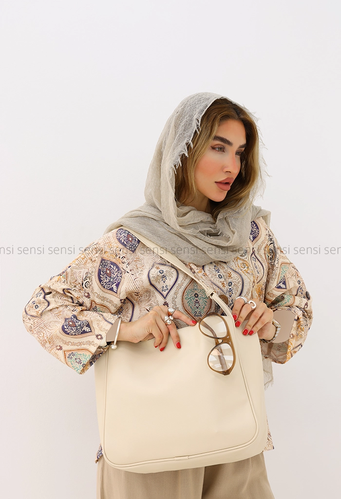 کیف زنانه چرم مغزی دوزی تک دسته کد1004693